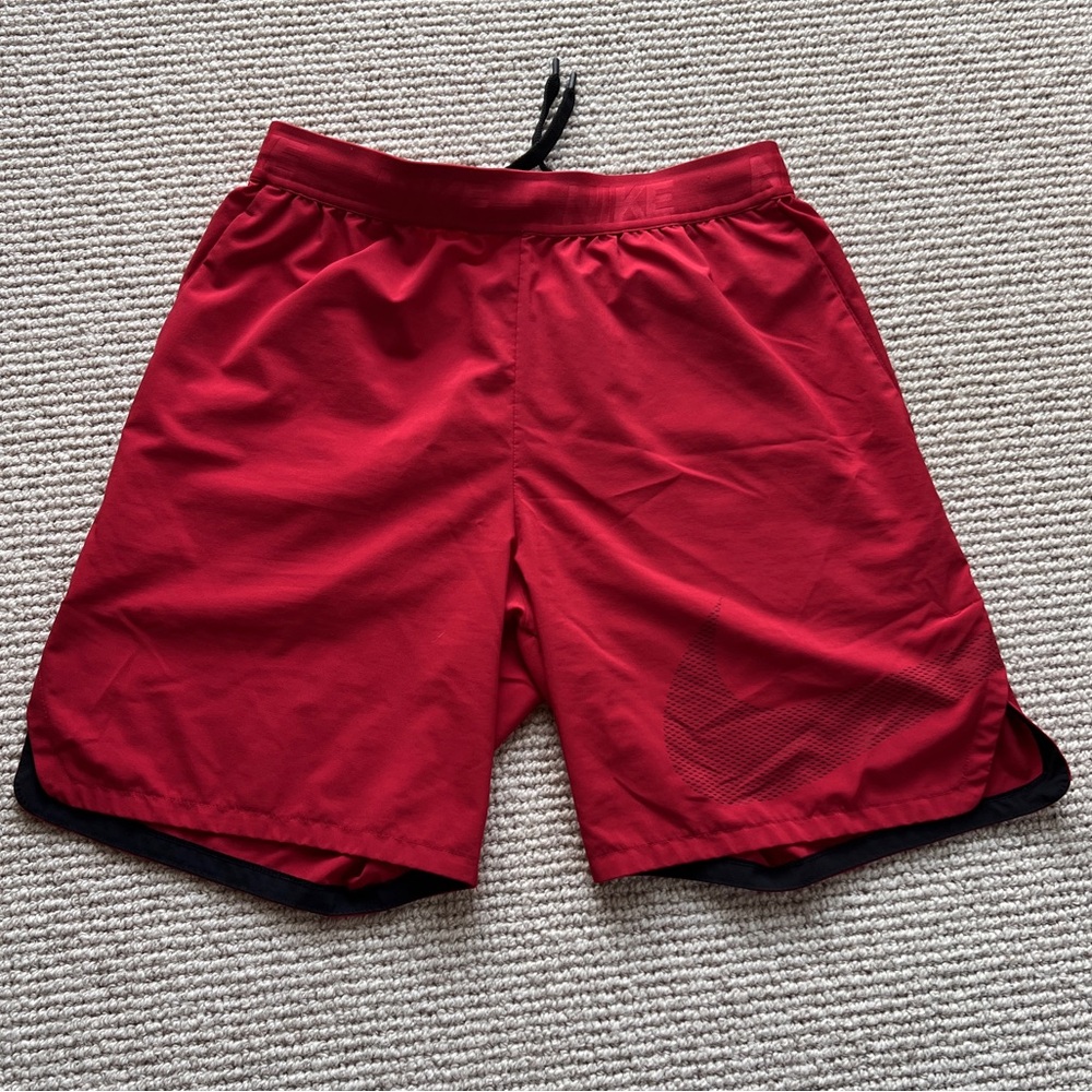 Men’s Red Nike DRI-FIT Athletic Shorts